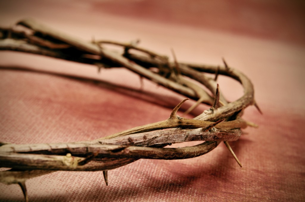 closeup of a representation of the Jesus Christ crown of thorns