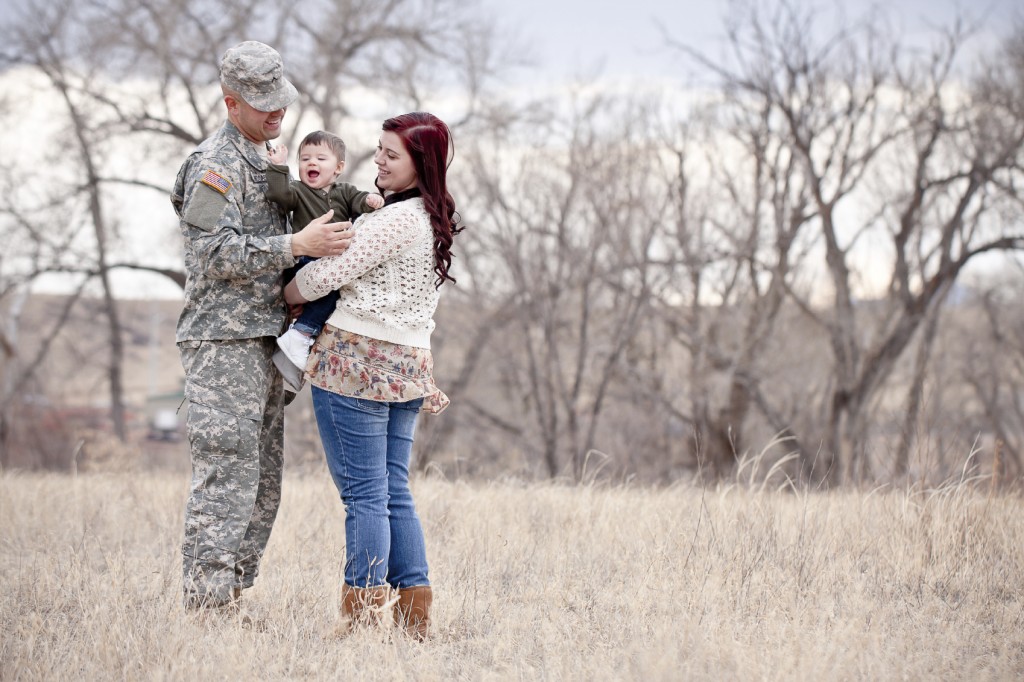 Happy military family