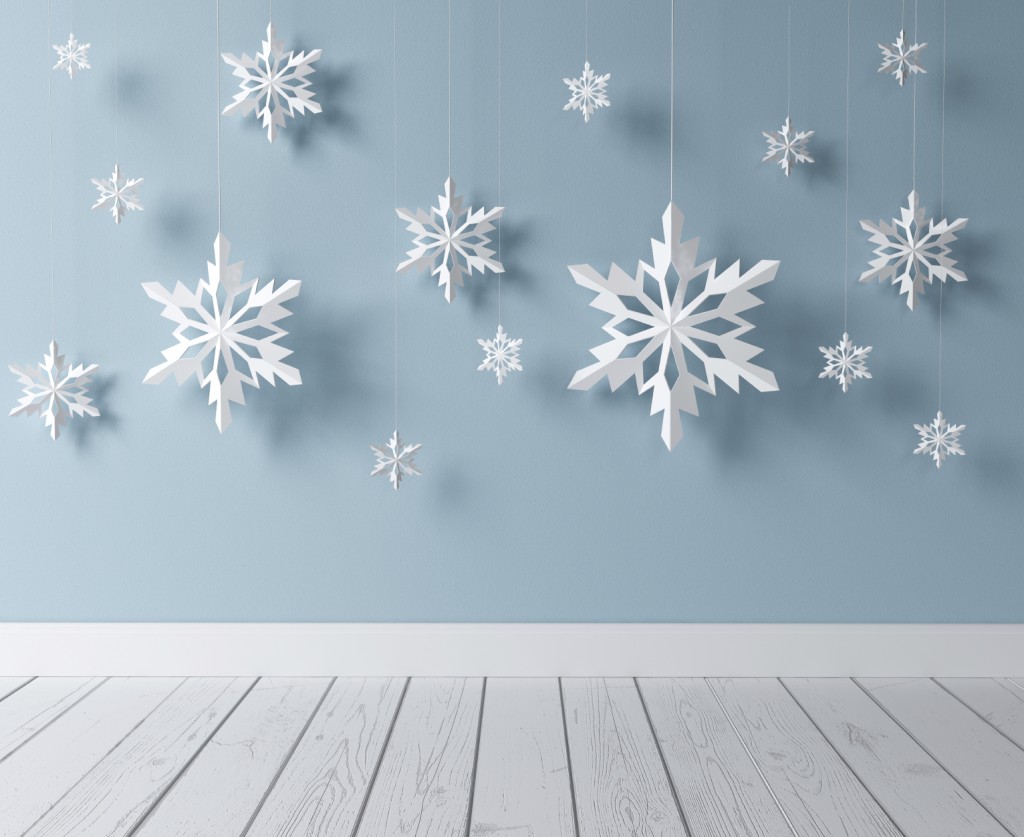 snowflakes in room
