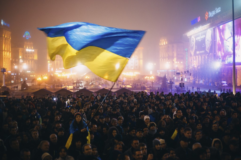 Meeting on the Maidan Nezalezhnosti in Kiev