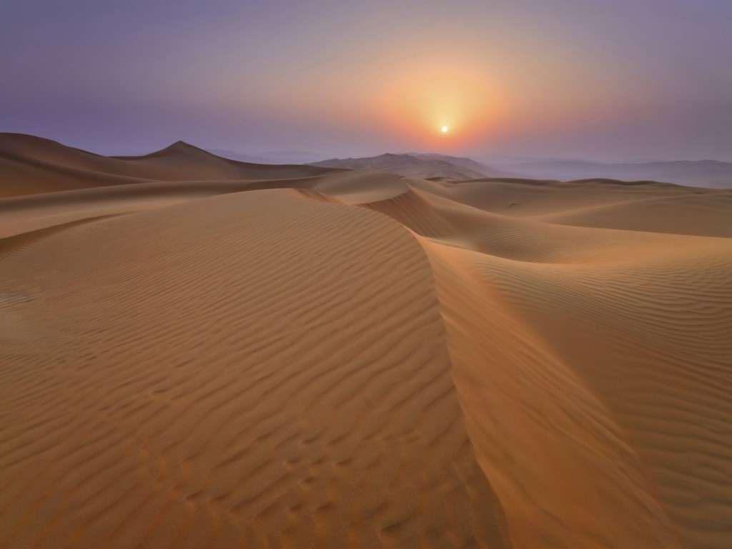 Sunset in the Rub Al Khali Desert