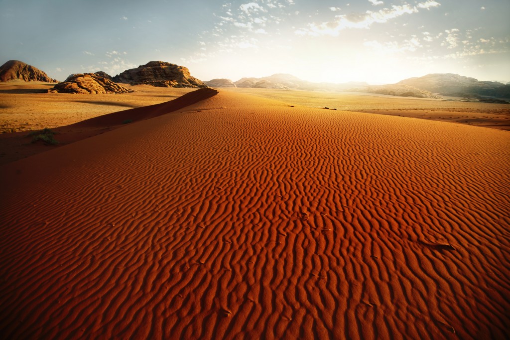 Sand dune at sunrise