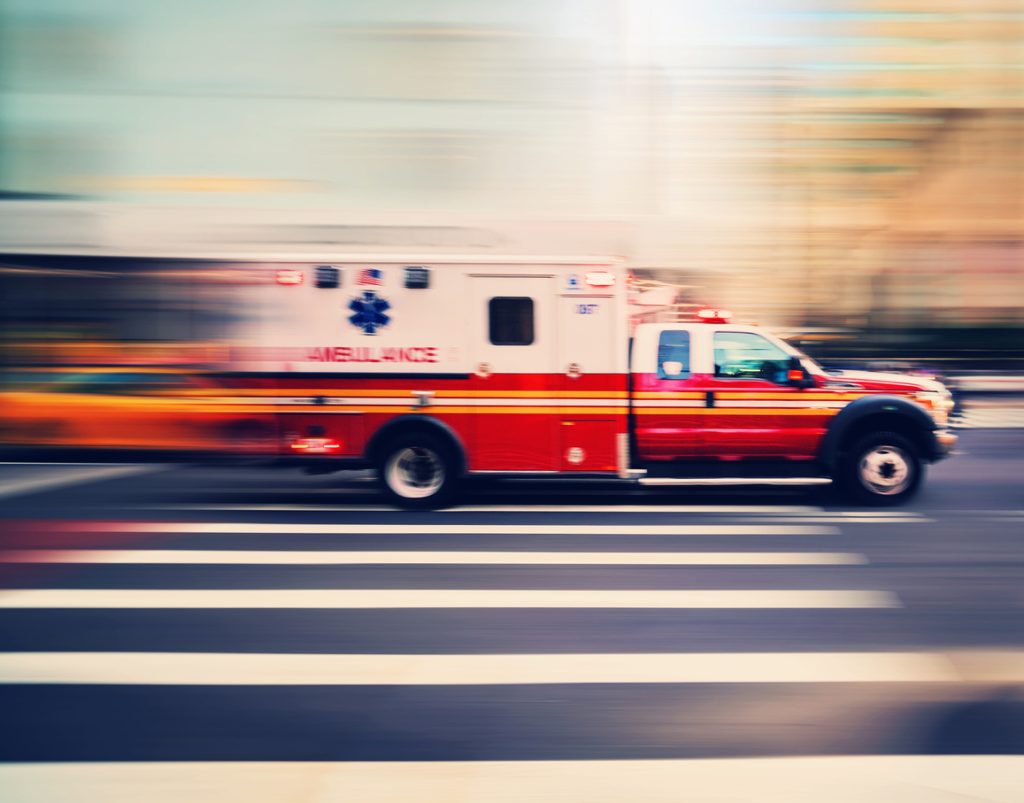 Ambulance speeding in New York